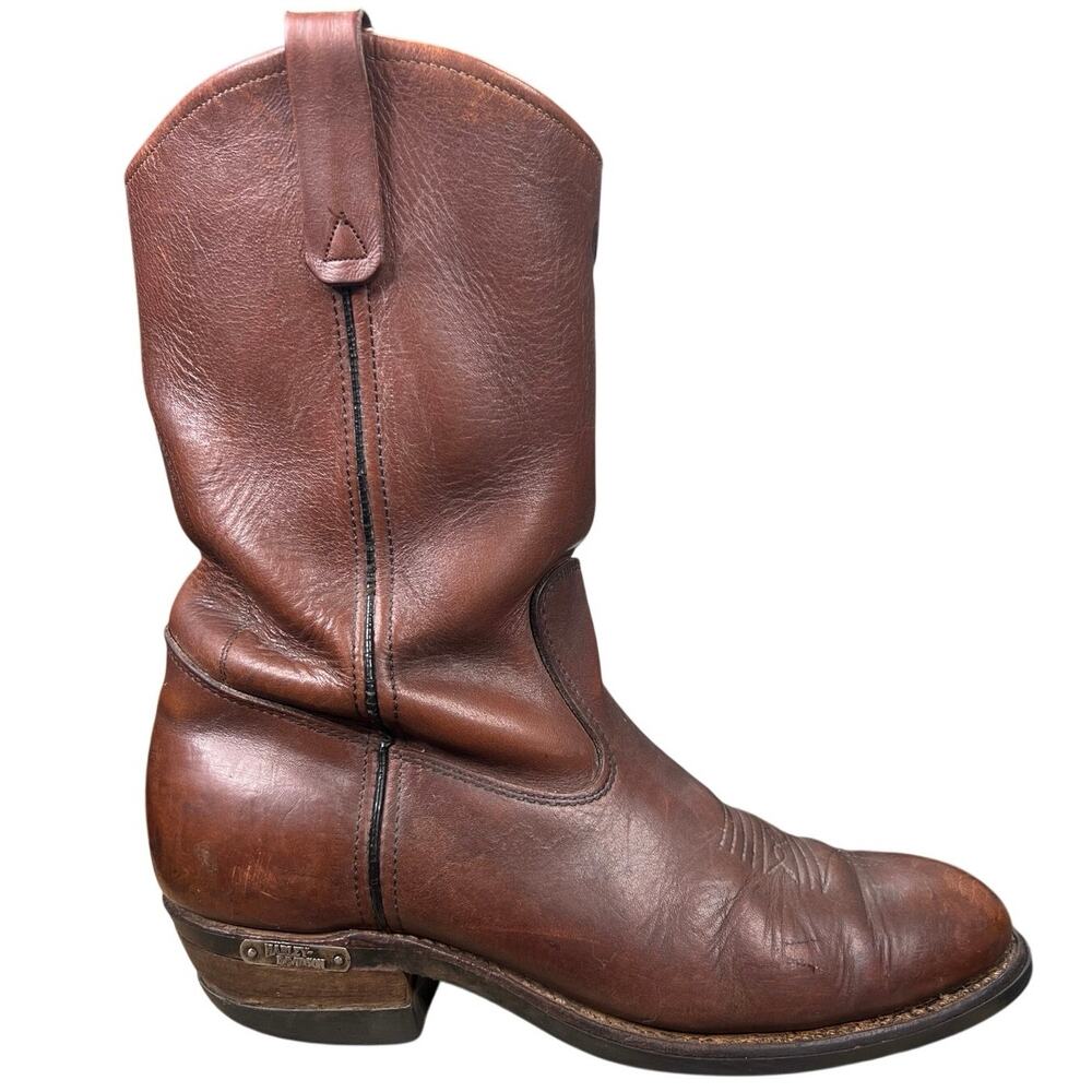 Vintage Unbranded Harley Davidson Brown Soft Toe Western Boots Size 9